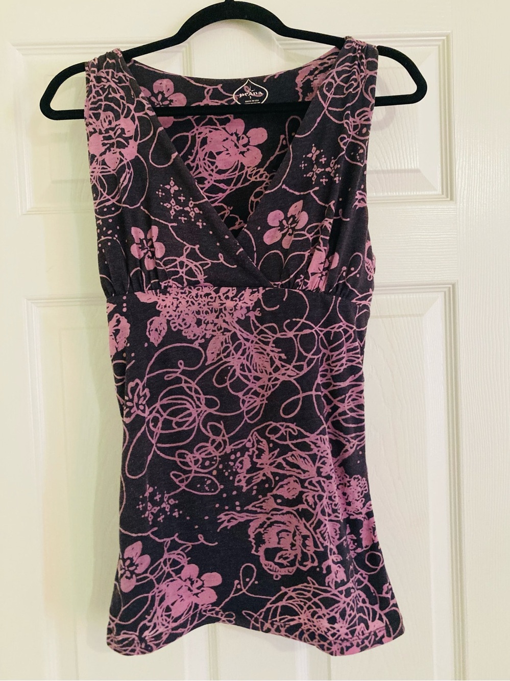 Prana V-neck Floral Tunic Tank Top